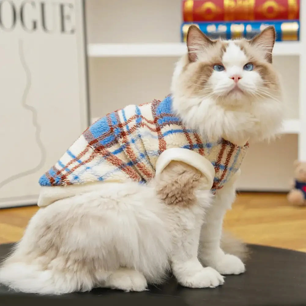 Kariert Bequem Warm Plüsch Hund Pullover Geeignet Für Alle Hunderassen