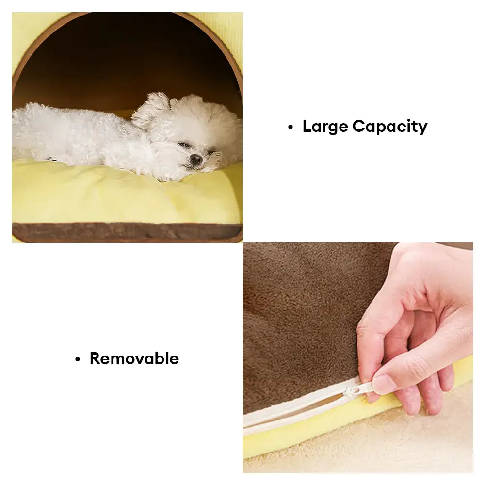 Plaid Retro Gemütlicher Höhlenstil Warmer Tiefer Schlaf Hund- und Katzenbett - Retro Haus