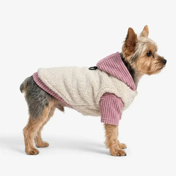 Plüschmantel und passendes Rollkragenpullover-Zwei-Teile-Hundekostüm-Set