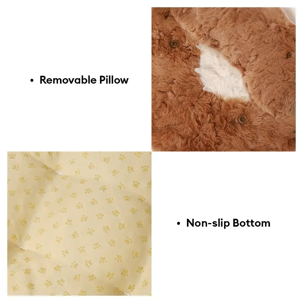 Plüsch Farbblockierte Kreative Bolster Haustierbett