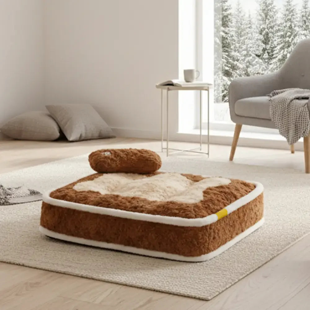 Plüsch Farbblockierte Kreative Bolster Haustierbett