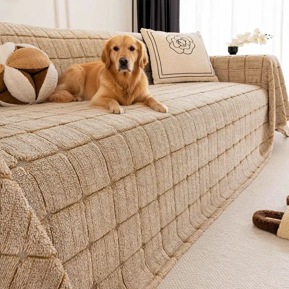 Plüsch gepolsterten klassischen karierten bequemen dicken Sofabezug