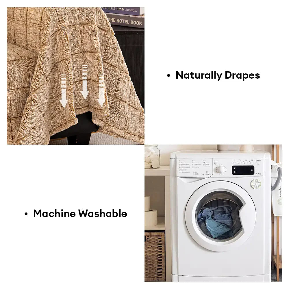 Plüsch gepolsterten klassischen karierten bequemen dicken Sofabezug