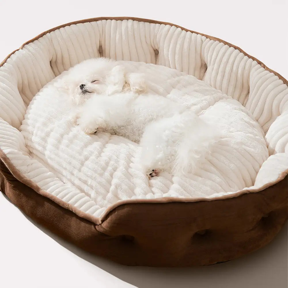 Plüsch Warm Bequem Rund Tiefschlaf Hundebett