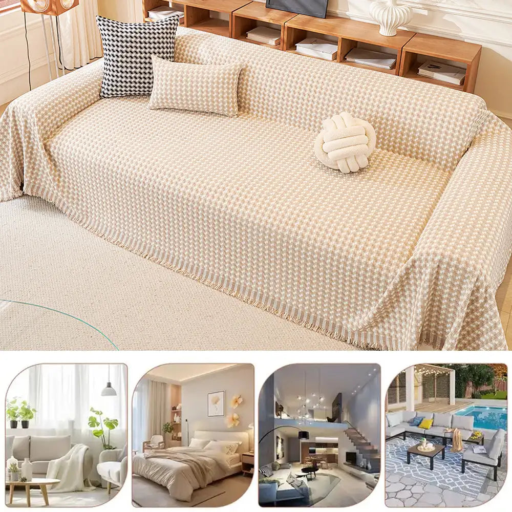 Puzzle Texturiertes Chenille Scratch-Resistentes Sofa Großes Decken-Couchbezug