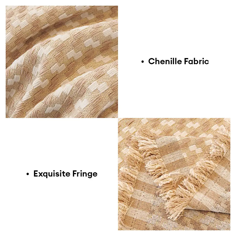 Puzzle Texturiertes Chenille Scratch-Resistentes Sofa Großes Decken-Couchbezug