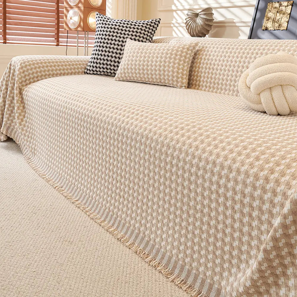 Puzzle Texturiertes Chenille Scratch-Resistentes Sofa Großes Decken-Couchbezug