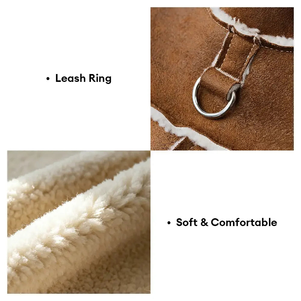 Retro Wildleder Dackel Hundeweste