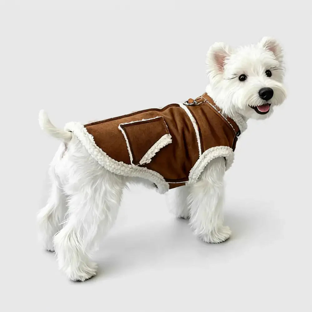 Retro Wildleder Dackel Hundeweste