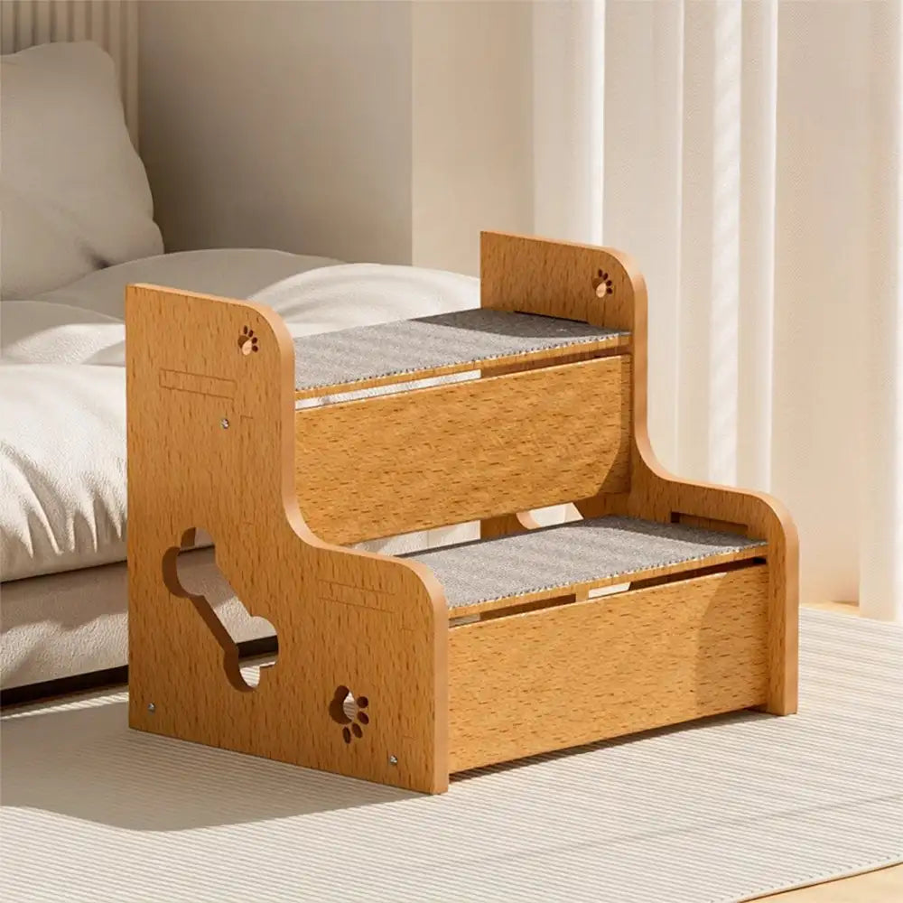 Sichere robuste Holz-Hunde-Rampe Treppe rutschfest