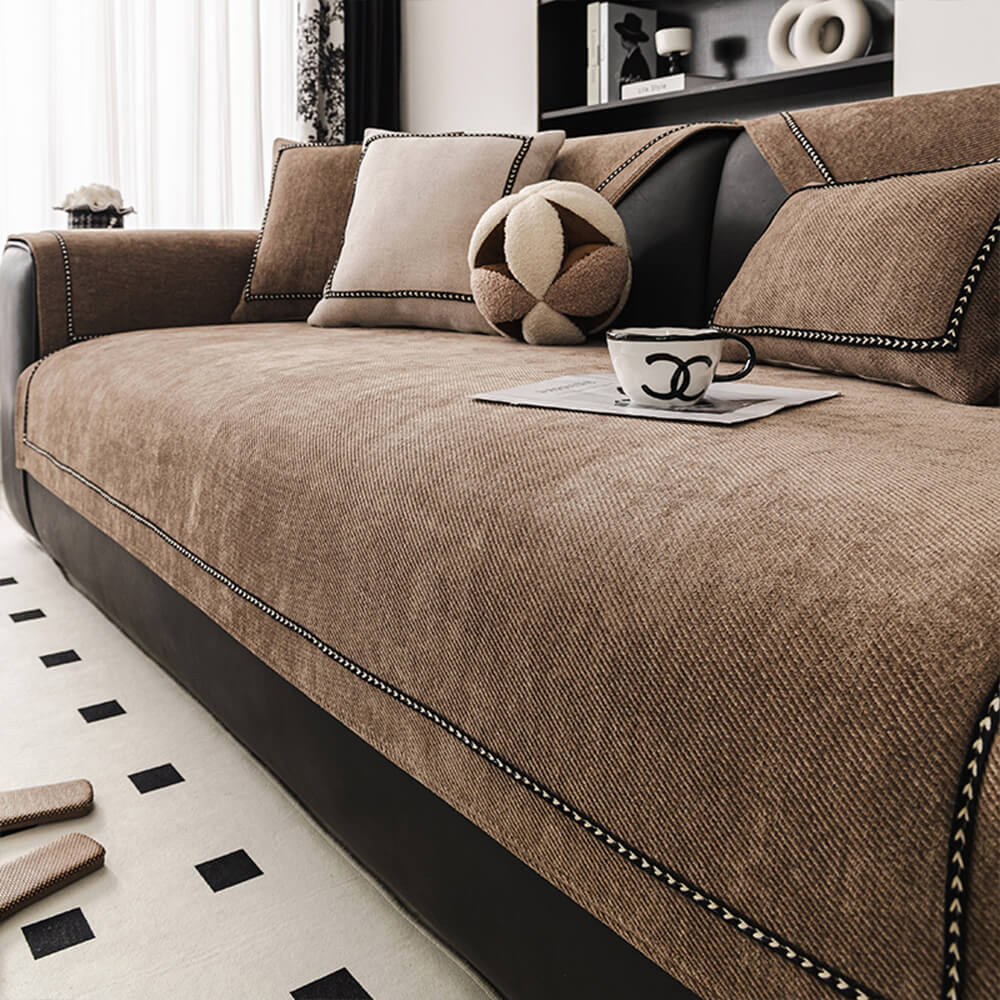 Einfache moderne Jacquard Hochgewicht rutschfeste Chenille Sesselüberzug