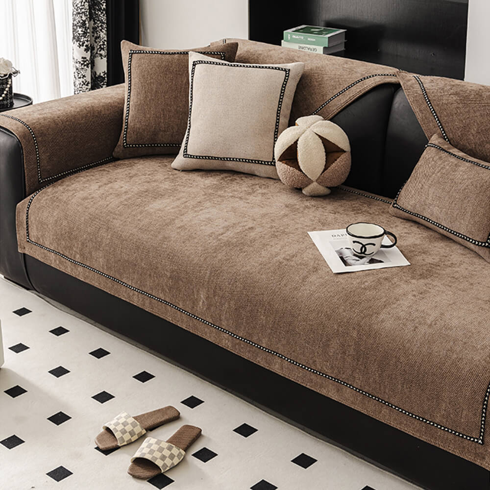 Einfache moderne Jacquard Hochgewicht rutschfeste Chenille Sesselüberzug