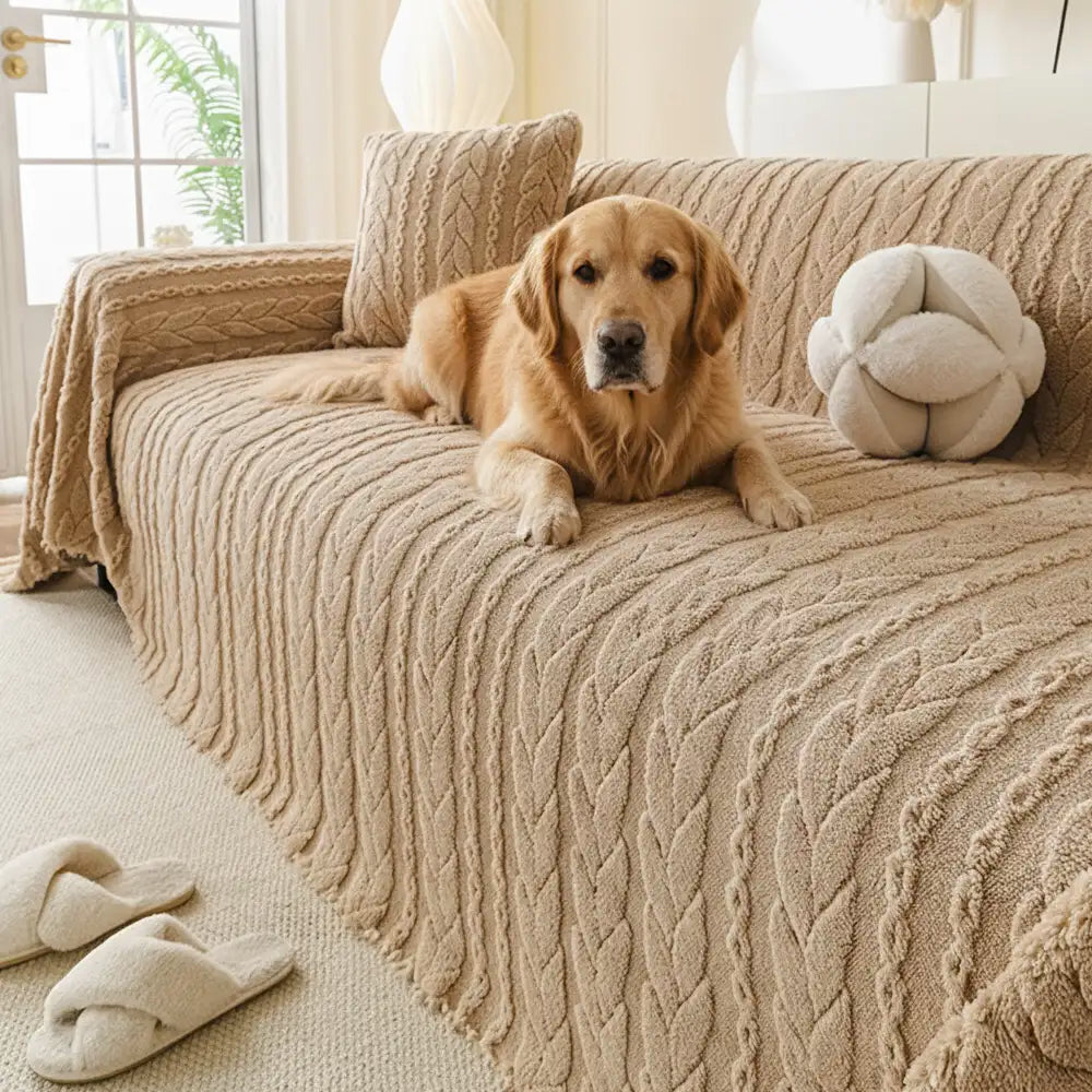 Einfache dicke weiche Fleece-Stoff Sofaschutz Couchbezug