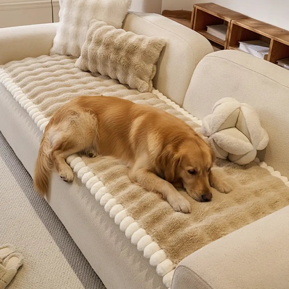 Weicher künstlicher Kaninchenplüsch dicke hautfreundliche rutschfeste Sofabezug