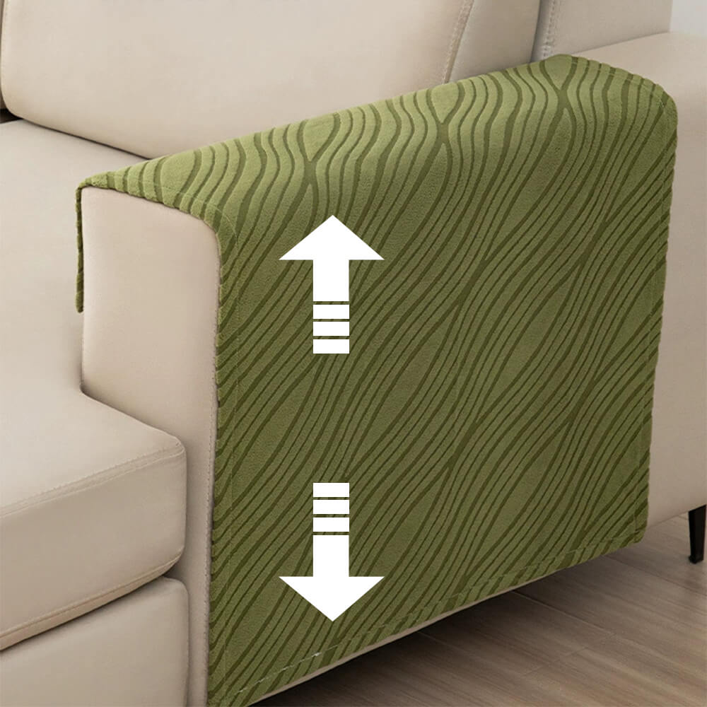 Weicher, pelziger, rutschfester Sofaschutz Armlehnenbezug Set