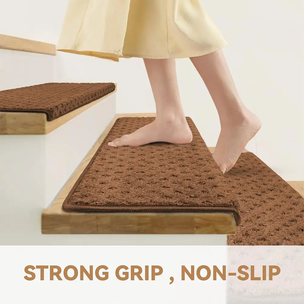 Weiche Plüsch-Innen-Stufenbeschützer, haustierfreundlich, teppichlose Treppenteppiche