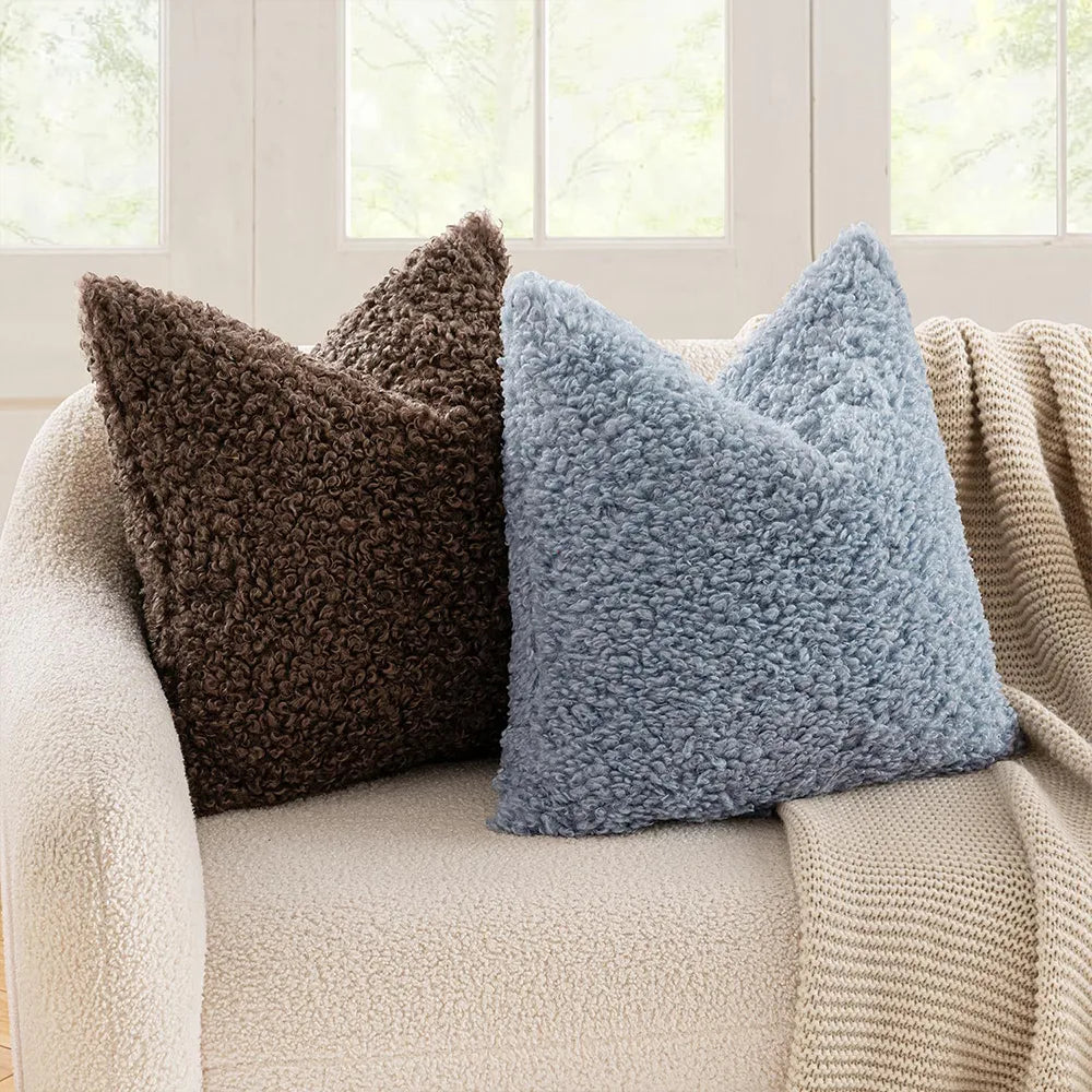 Weicher Teddy-Velours dekoratives stilvolles Sofakissen