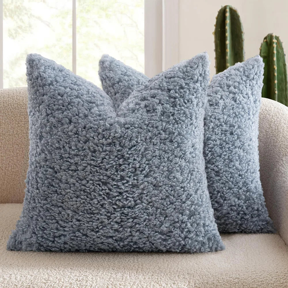 Weicher Teddy-Velours dekoratives stilvolles Sofakissen