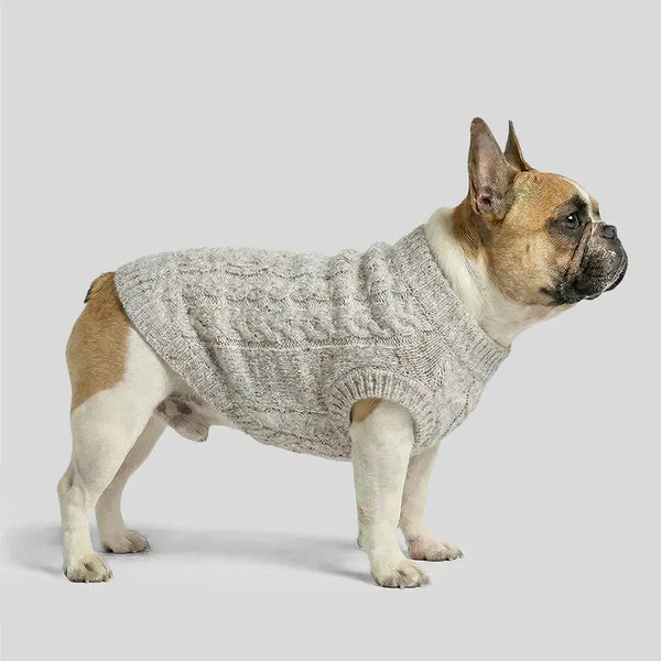 Weicher warmer dick gestrickter Hundepullover – Entworfen für Dackel, französische Bulldoggen und Möpse