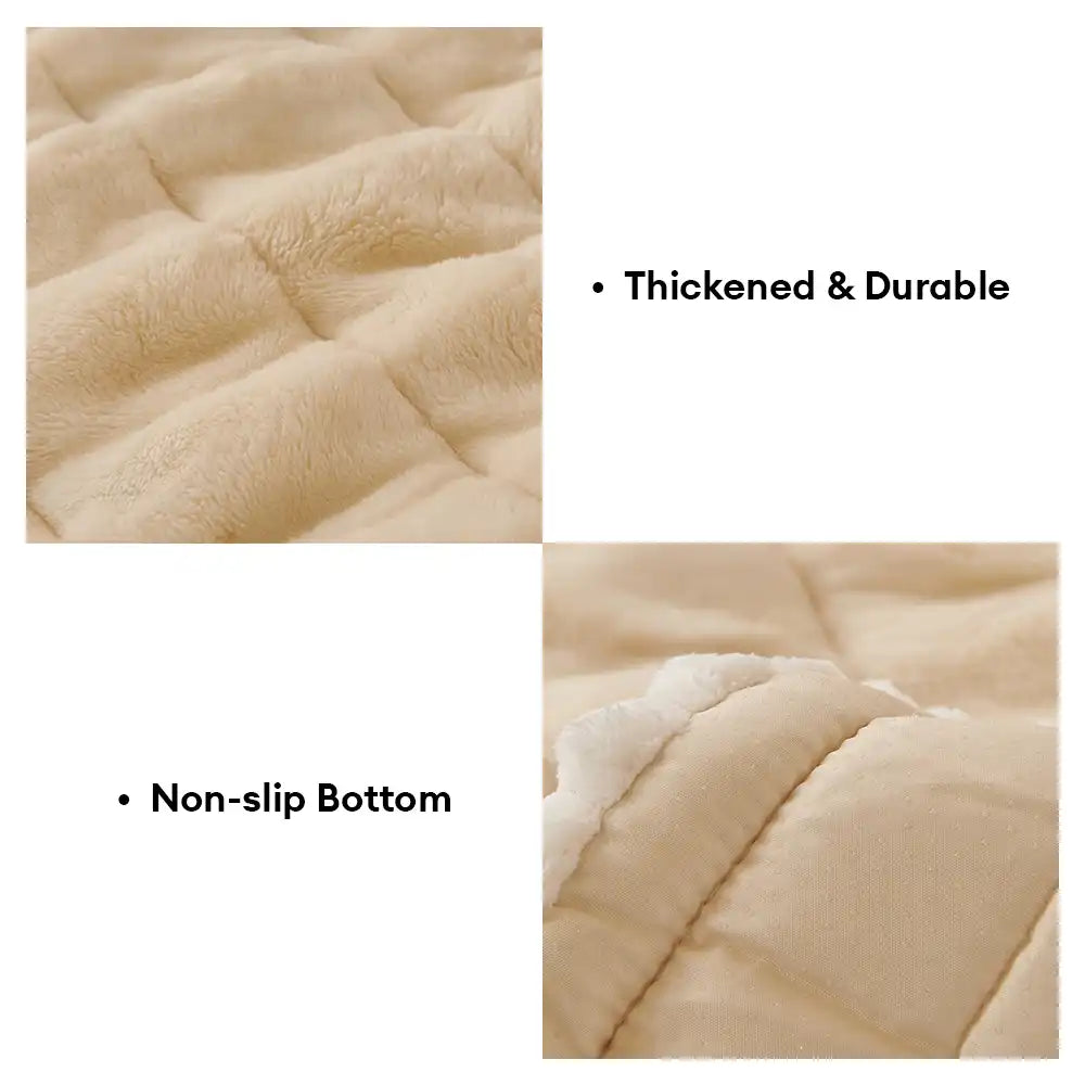 Einfärbiges Flauschiges Sofa-Dekor Verdickte Couchbezug
