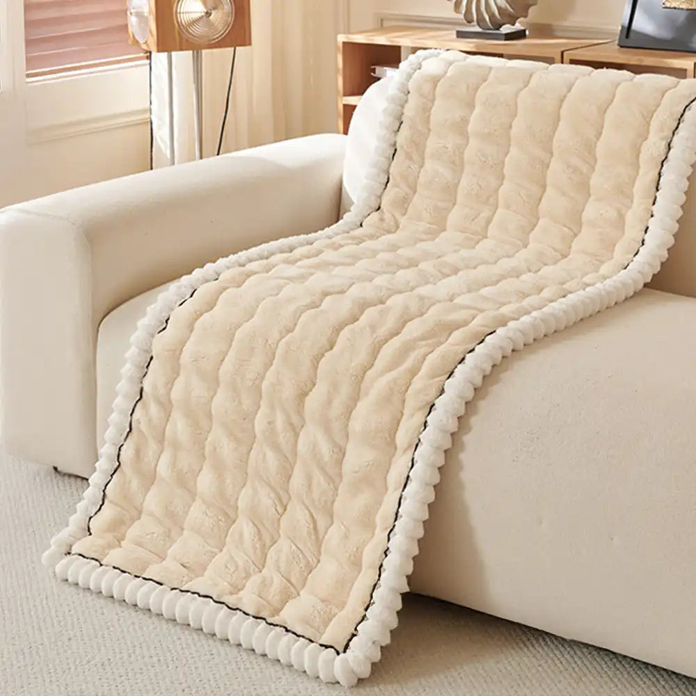 Einfärbiges Flauschiges Sofa-Dekor Verdickte Couchbezug