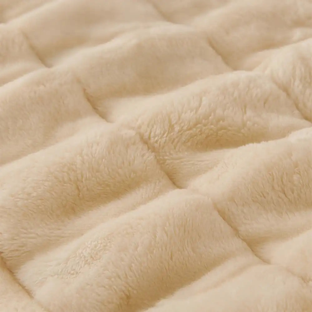 Einfärbiges Flauschiges Sofa-Dekor Verdickte Couchbezug