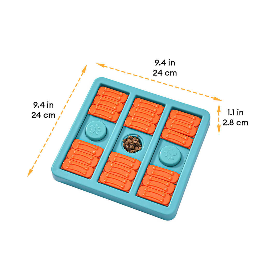 Quadratisches interaktives langsames Futterspender-Hundepuzzle-Spielzeug