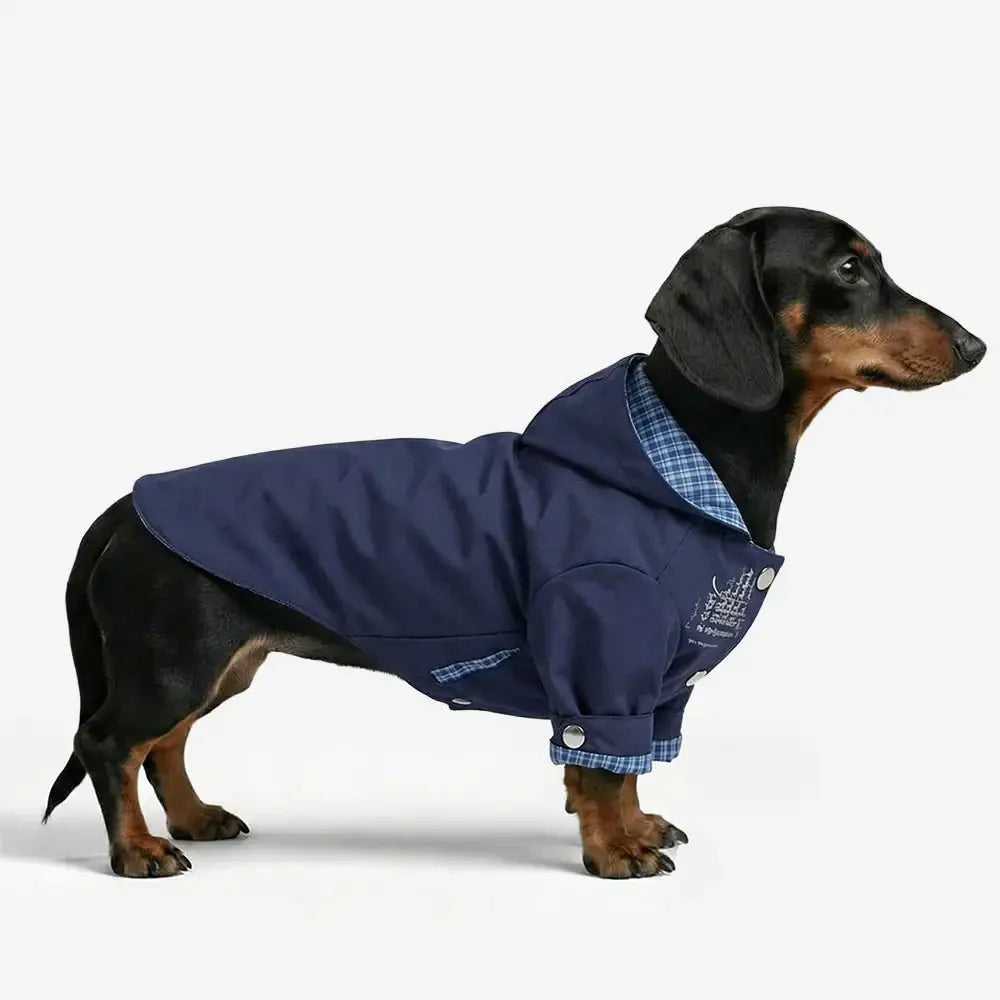 Stilvolle doppelseitige wendbare winddichte Outdoor-Hundejacke