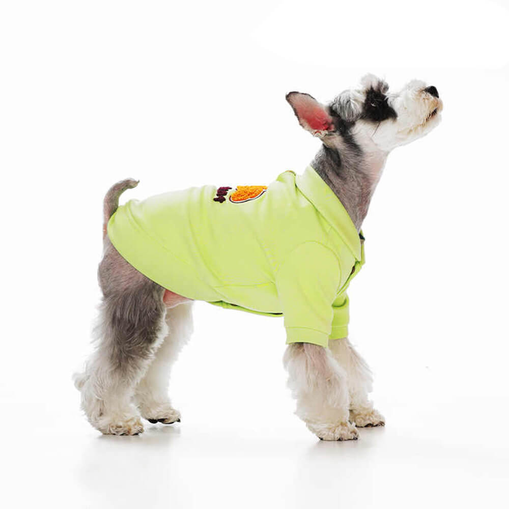 Stilvoller Warmer Dicker Elastischer Sweatshirtmantel für Hunde mit Knöpfen