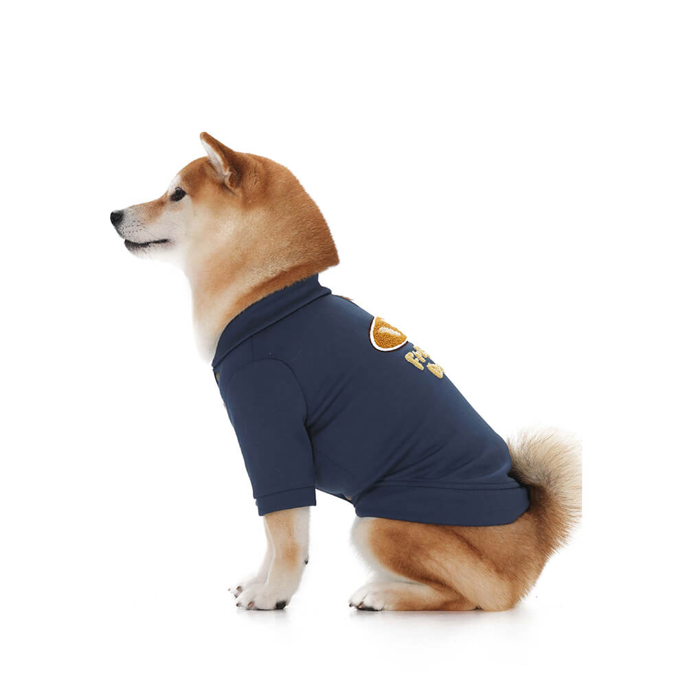 Stilvoller Warmer Dicker Elastischer Sweatshirtmantel für Hunde mit Knöpfen