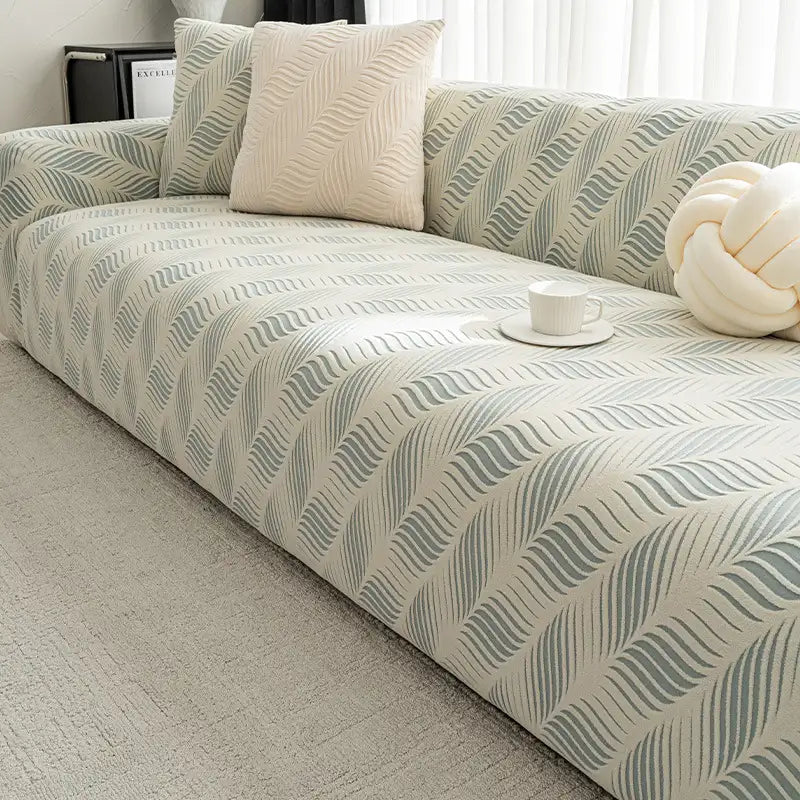 Dicker Polarfleece Jacquard Kratzfest Stretch Couchbezug