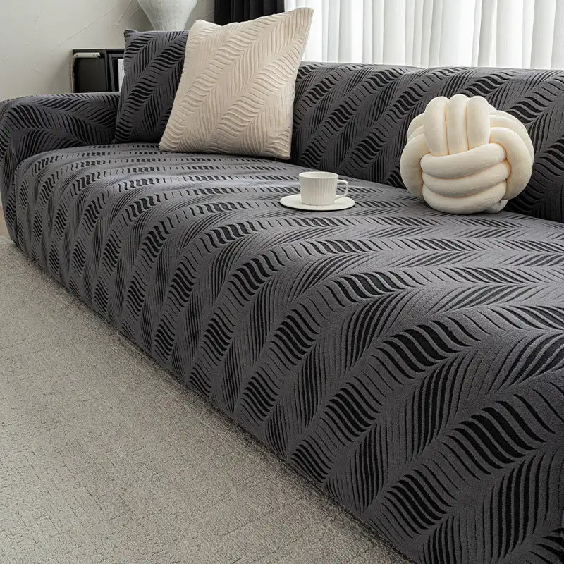 Dicker Polarfleece Jacquard Kratzfest Stretch Couchbezug