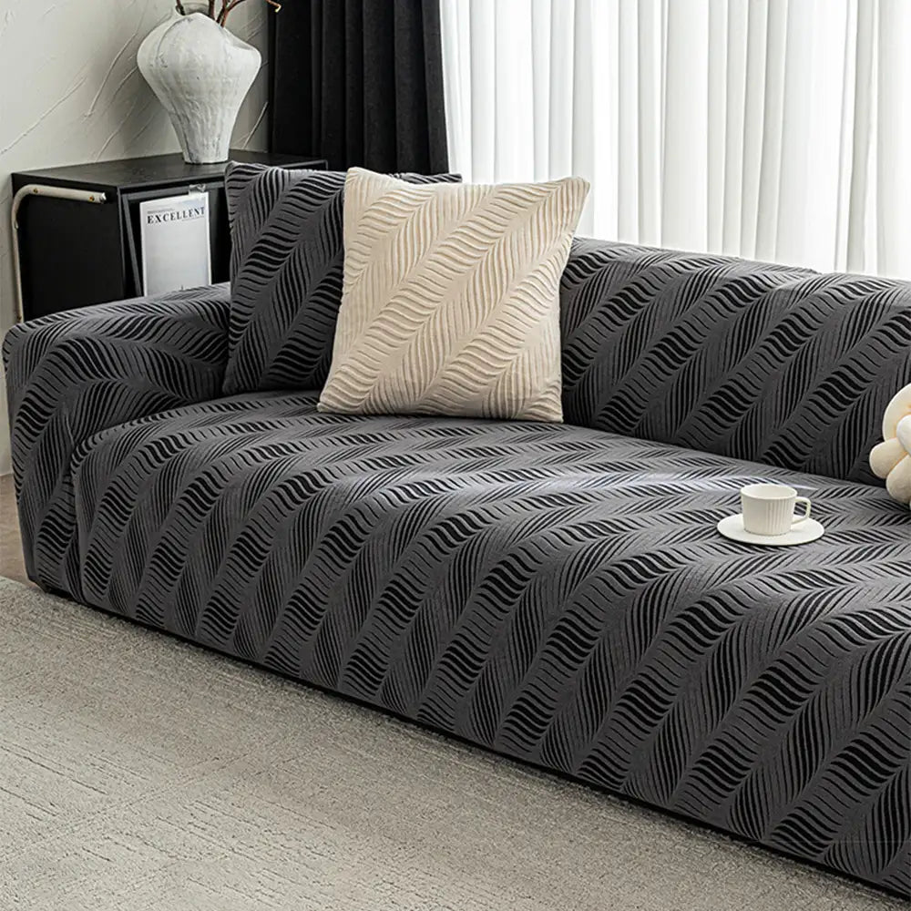 Dicker Polarfleece Jacquard Kratzfest Stretch Couchbezug