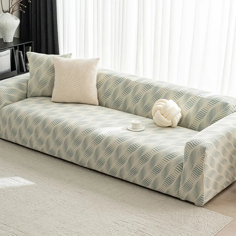 Dicker Polarfleece Jacquard Kratzfest Stretch Couchbezug
