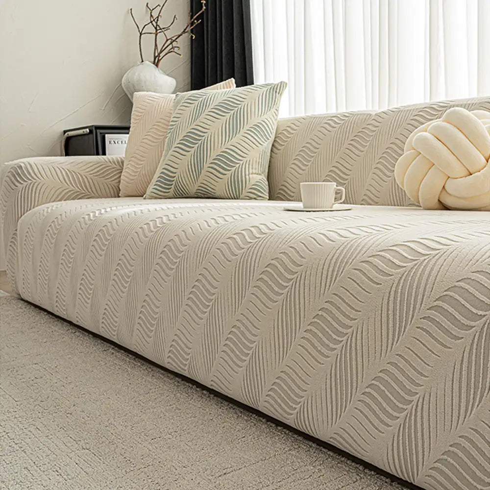 Dicker Polarfleece Jacquard Kratzfest Stretch Couchbezug