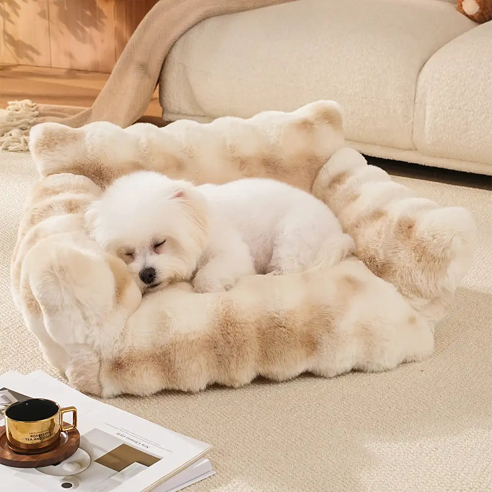 Tie-Dye-Farbiger, flauschiger, bequemer Sofa-Bett für Hunde und Katzen