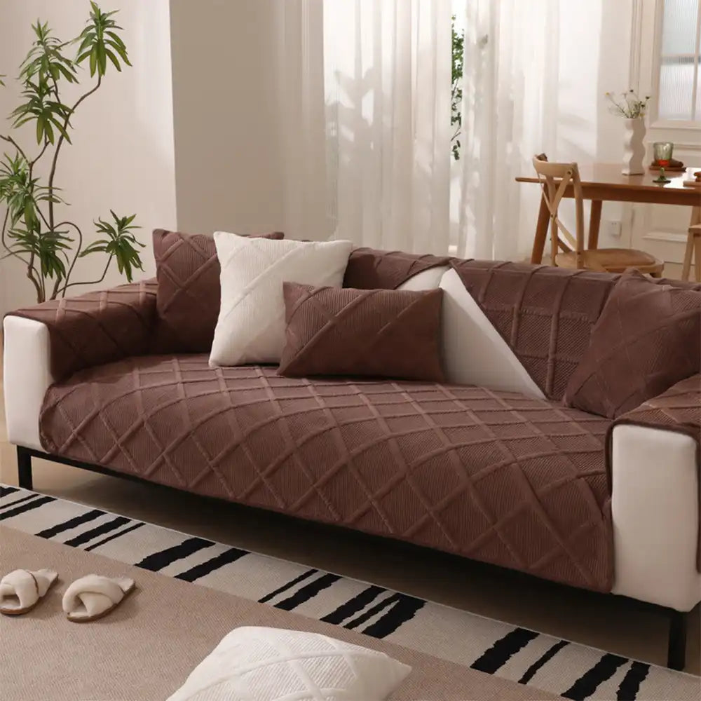 Samtweicher kurzer Plüsch Bezug für moderne Interieurs Couch
