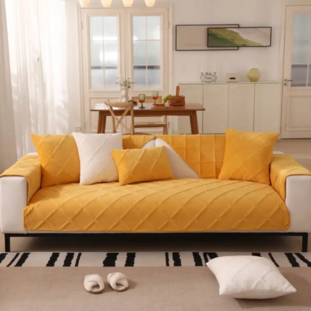 Samtweicher kurzer Plüsch Bezug für moderne Interieurs Couch