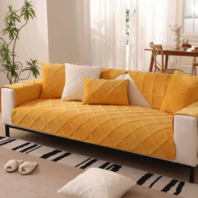 Samtweicher kurzer Plüsch Bezug für moderne Interieurs Couch