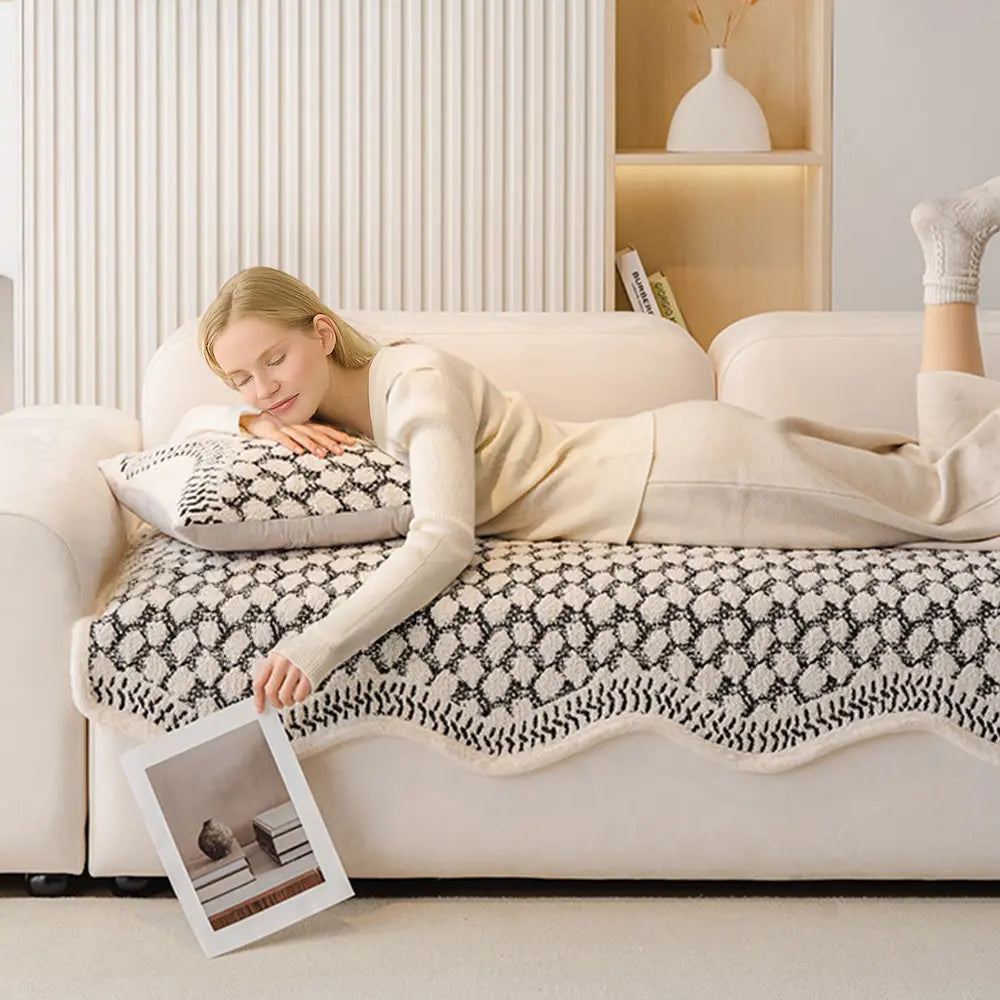 Vintage Klassische Chenille Kratzfeste Sofa Schutzhülle