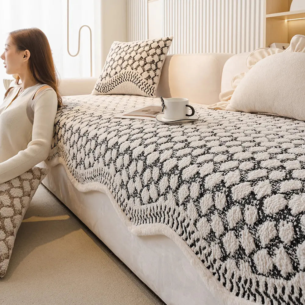 Vintage Klassische Chenille Kratzfeste Sofa Schutzhülle