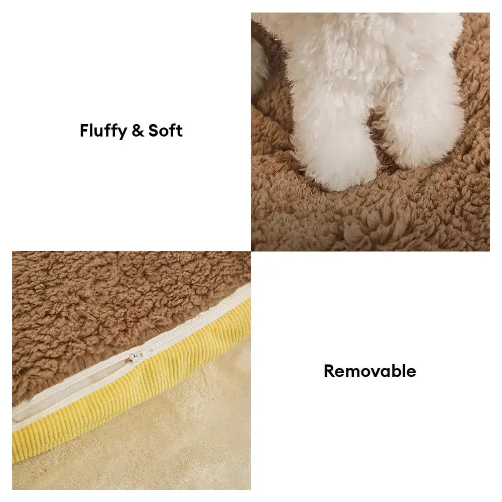 Vintage Plaid Gemütliche Plüsch Warme Faltbare Katzengrotte Hundehütte