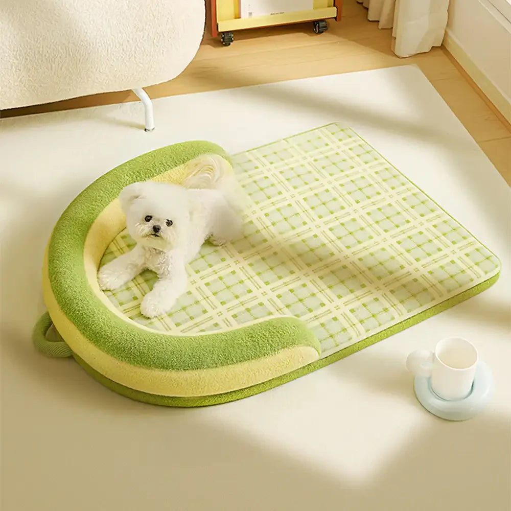 Vintage Karomuster Rückenstütze Großes Hundebett Kissen Hundebett