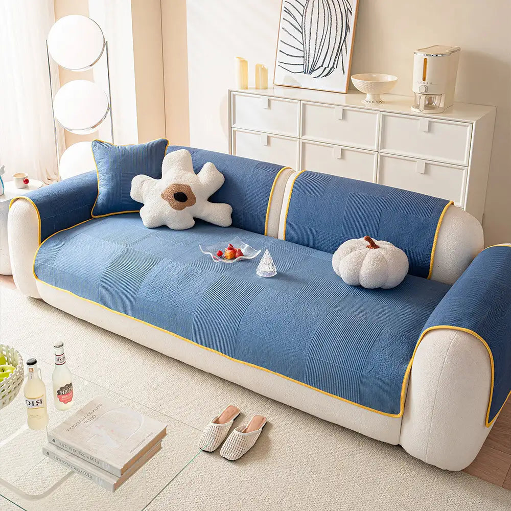 Waschbare Baumwolle Hautfreundliche Atmungsaktive Sofa-Schützer Rutschfeste Couch-Bezug