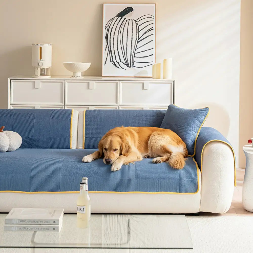 Waschbare Baumwolle Hautfreundliche Atmungsaktive Sofa-Schützer Rutschfeste Couch-Bezug