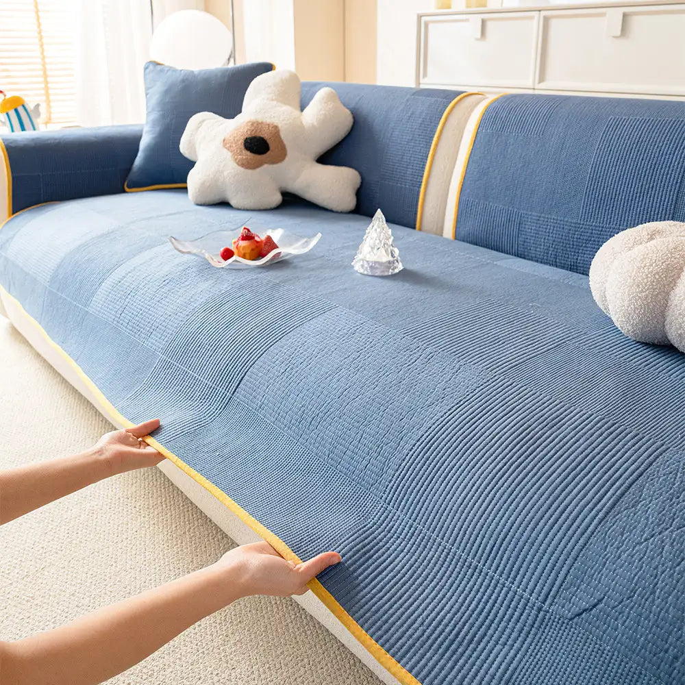 Waschbare Baumwolle Hautfreundliche Atmungsaktive Sofa-Schützer Rutschfeste Couch-Bezug