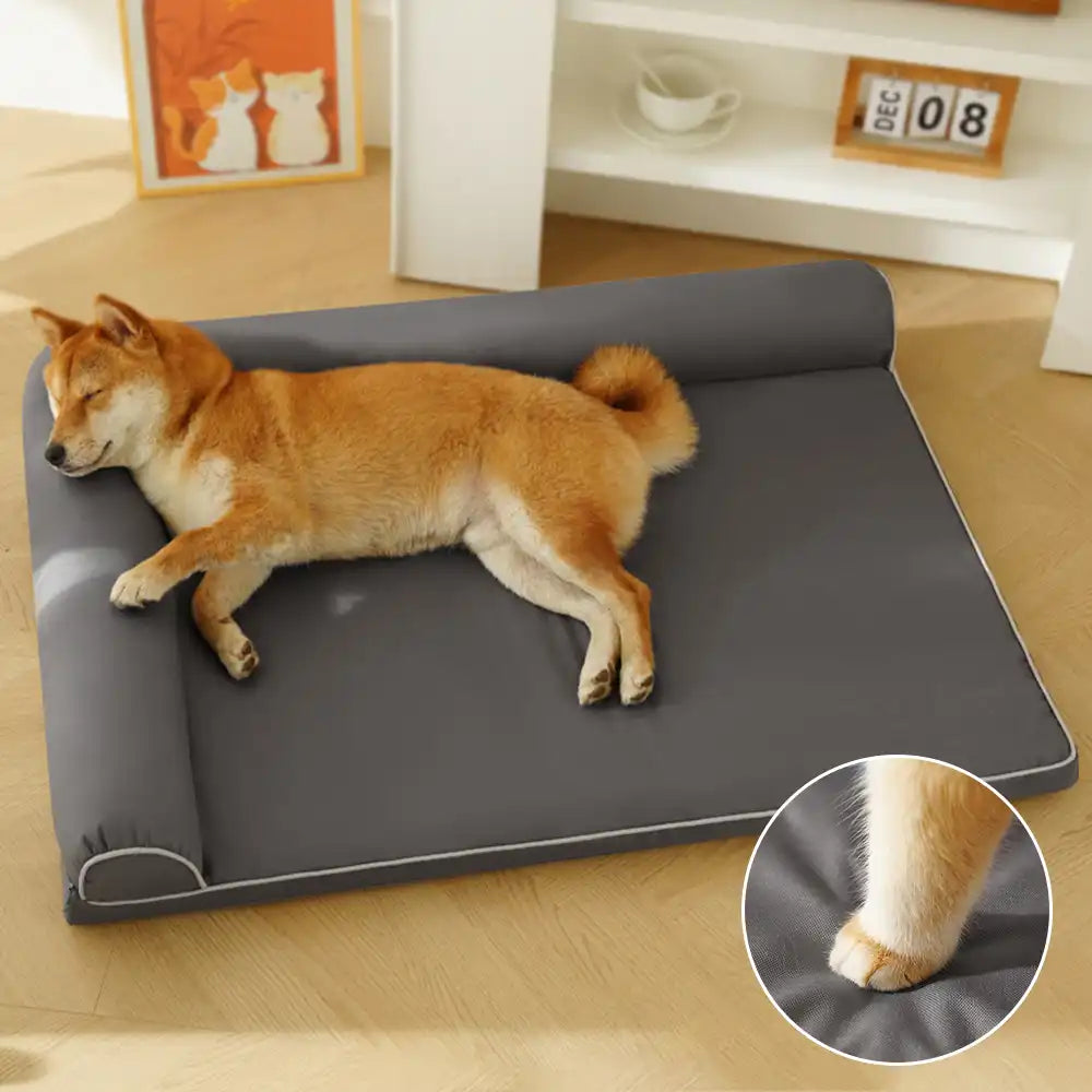 Wasserfestes Ei-Schaum-Orthopädisches Bett mit L-förmigen Seiten, großes Hundebett