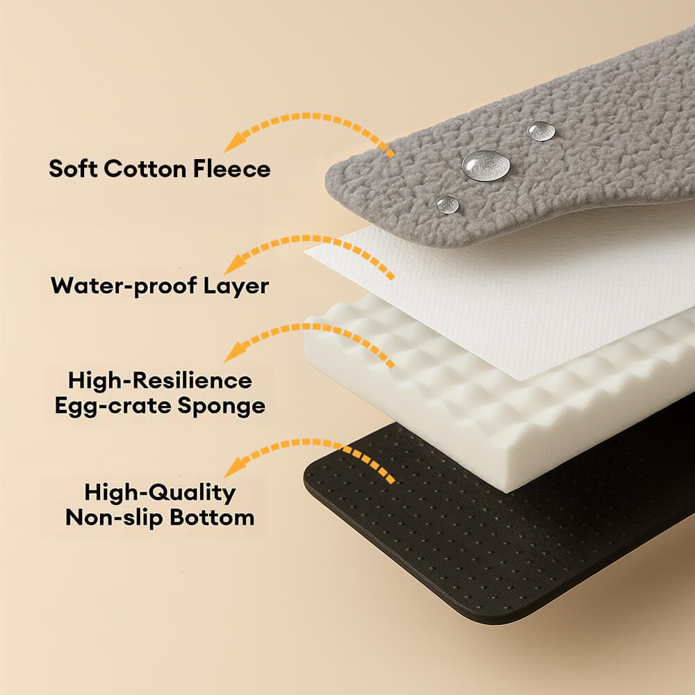 Wasserdichtes orthopädisches abnehmbares Memory-Foam-Hundebett für große Hunde