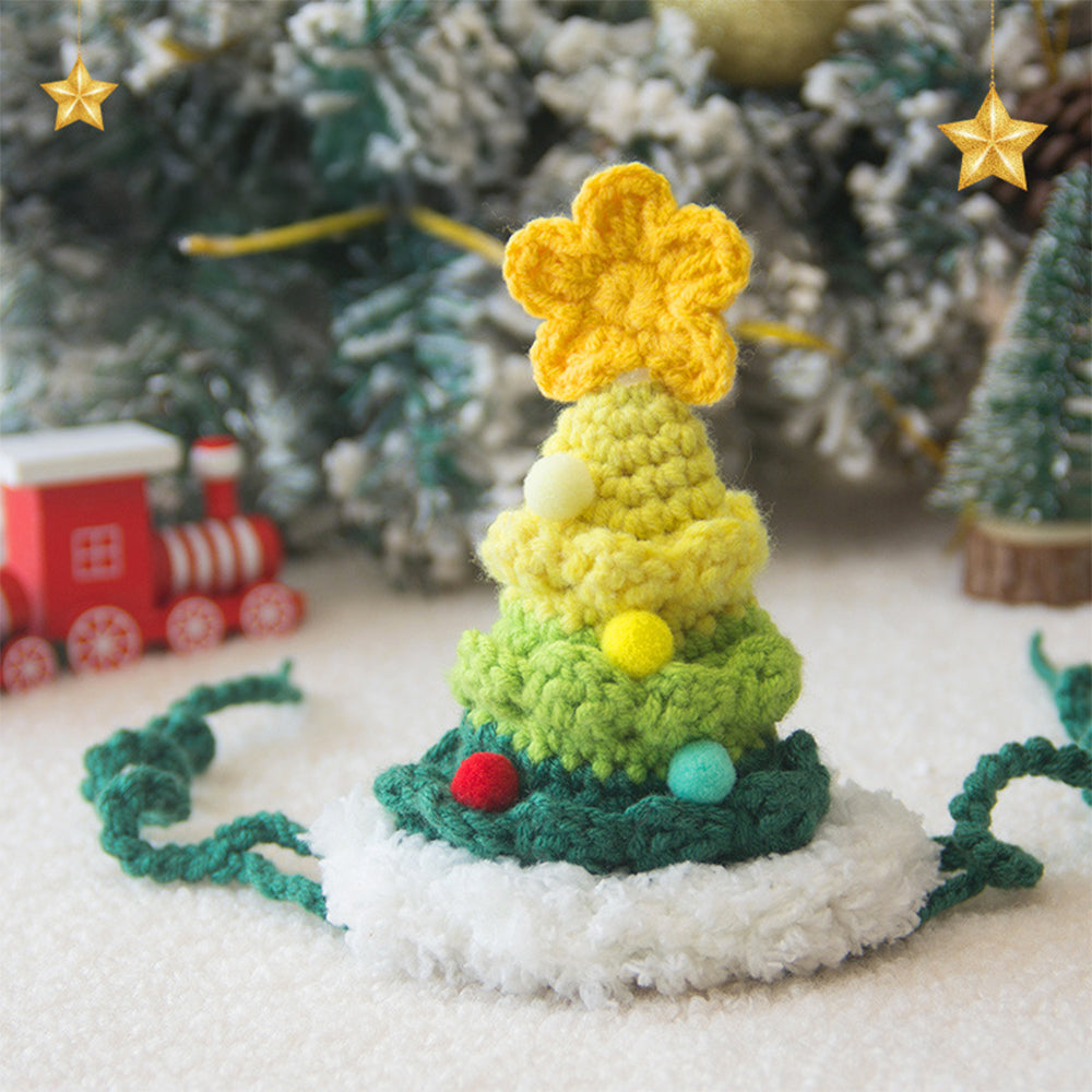 Weihnachtsmütze mit Schal Ornament für Hunde und Katzen
