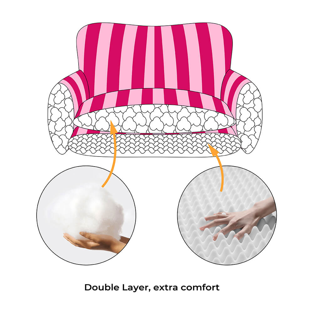 Trendige gestreifte Kunstlammfell Doppel-Layer Hund- und Katzen-Sofa-Bett - Outdoor